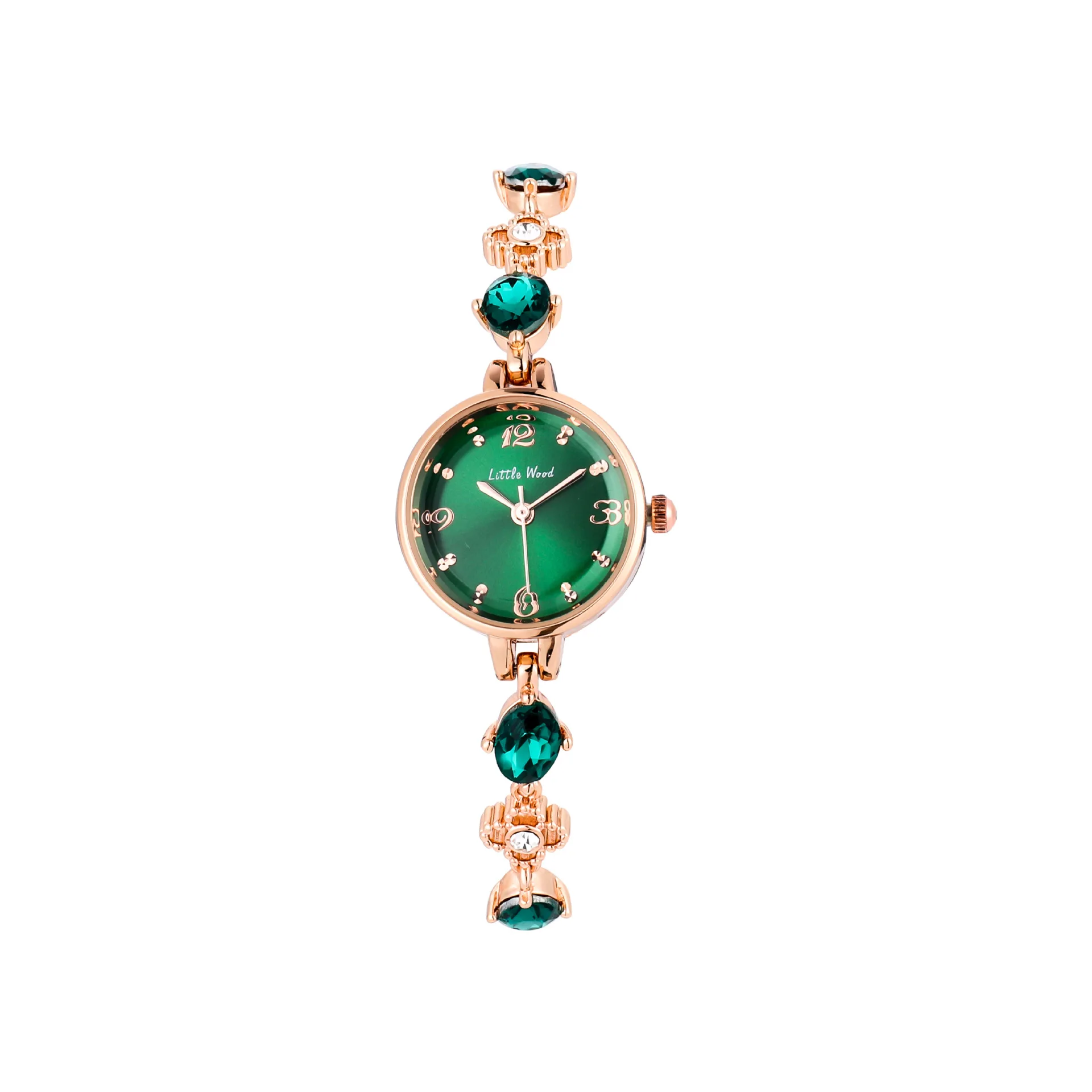 UTHAI L59 Women's Fashion Quartz Small Green Waterproof Bracelet Watch Ladies Jade Wristwatch Clock