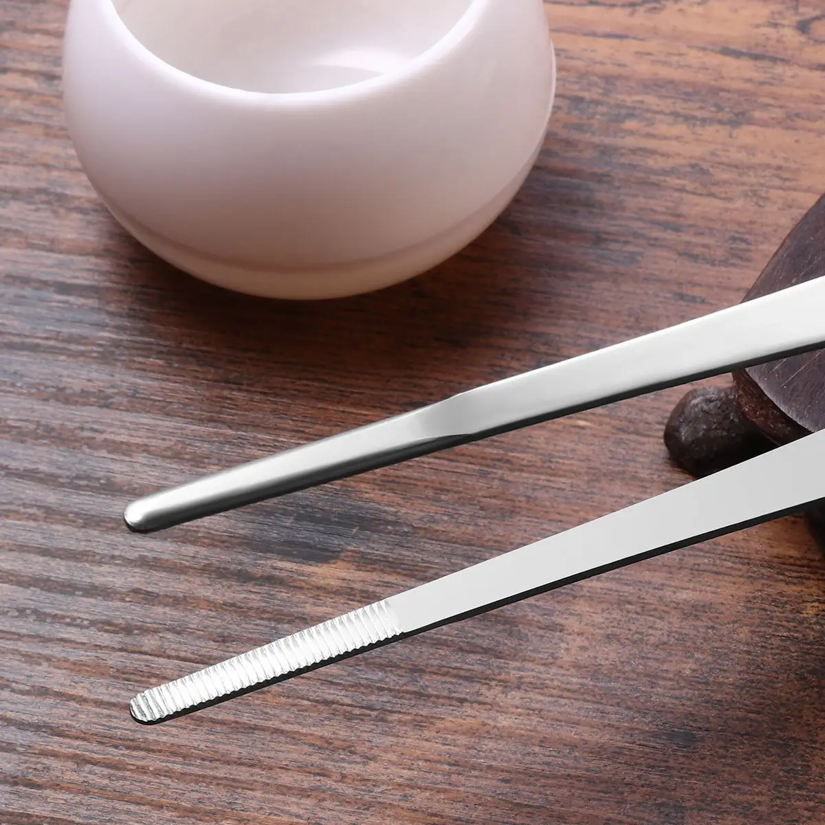 Stainless Steel Tweezers Set Straight Curved Durable Tools For Medical Garment Diy Tea Landscape Hand Tools Industrial 25cm