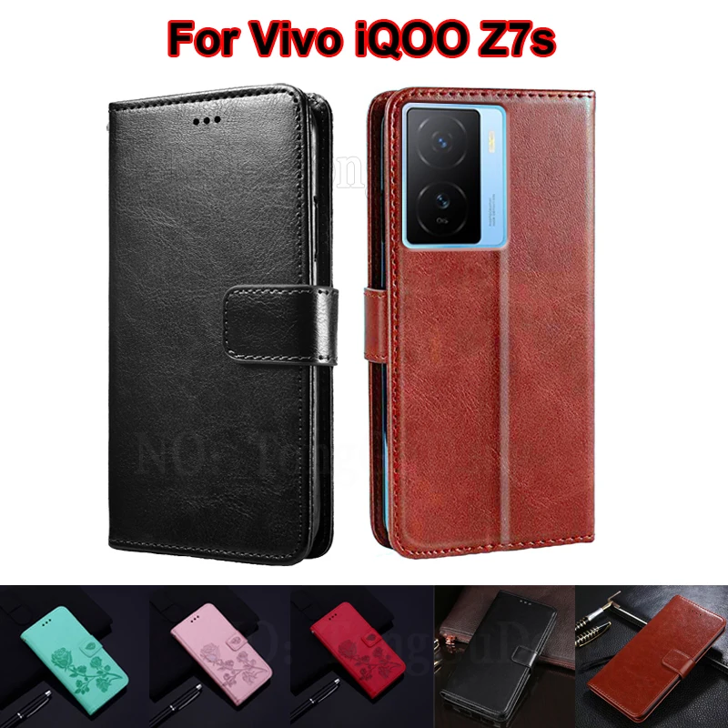 

Luxury Leather Case For Vivo iQOO Z7s I2223 Etui iQOO Z7 India Wallet Cover For Carcasas Vivo T2 5G Y100A Y100 V2239 Funda Coque