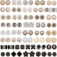 15Pcs/lot Women Shirt Brooch Buttons Cover up Button Pins Free Sewing Pearl Rhinestone Button for DIY Shirt Hat Clothing Decor 1