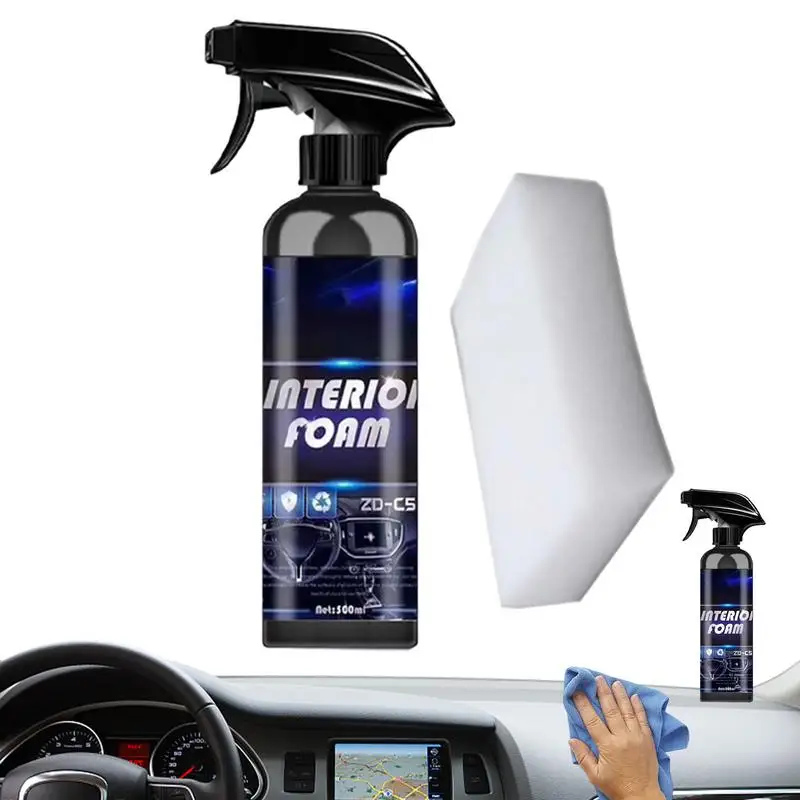 

Car Detailing Interior Cleaner Spray Foam Cleaner Car Detailer Stain Remover Effective Car Cleaning Foam Spray Deep Cleaning