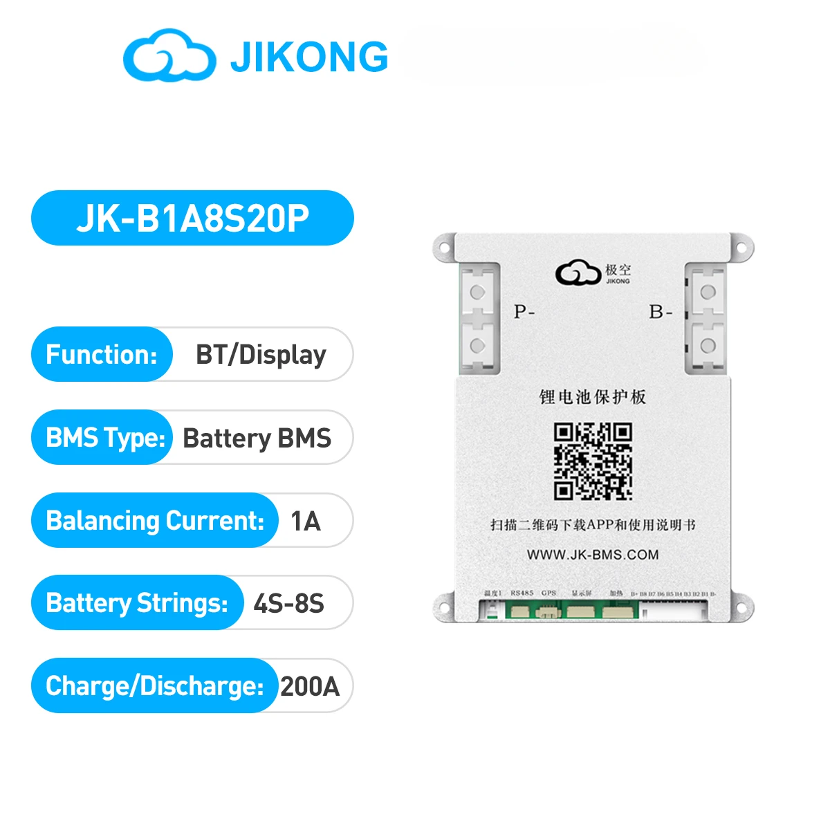 JIKONG-BMS-JK-B1A8S20P-4S-5S-6S-7S-8S-12V-24V-Active-Smart-Balance-BMS ...
