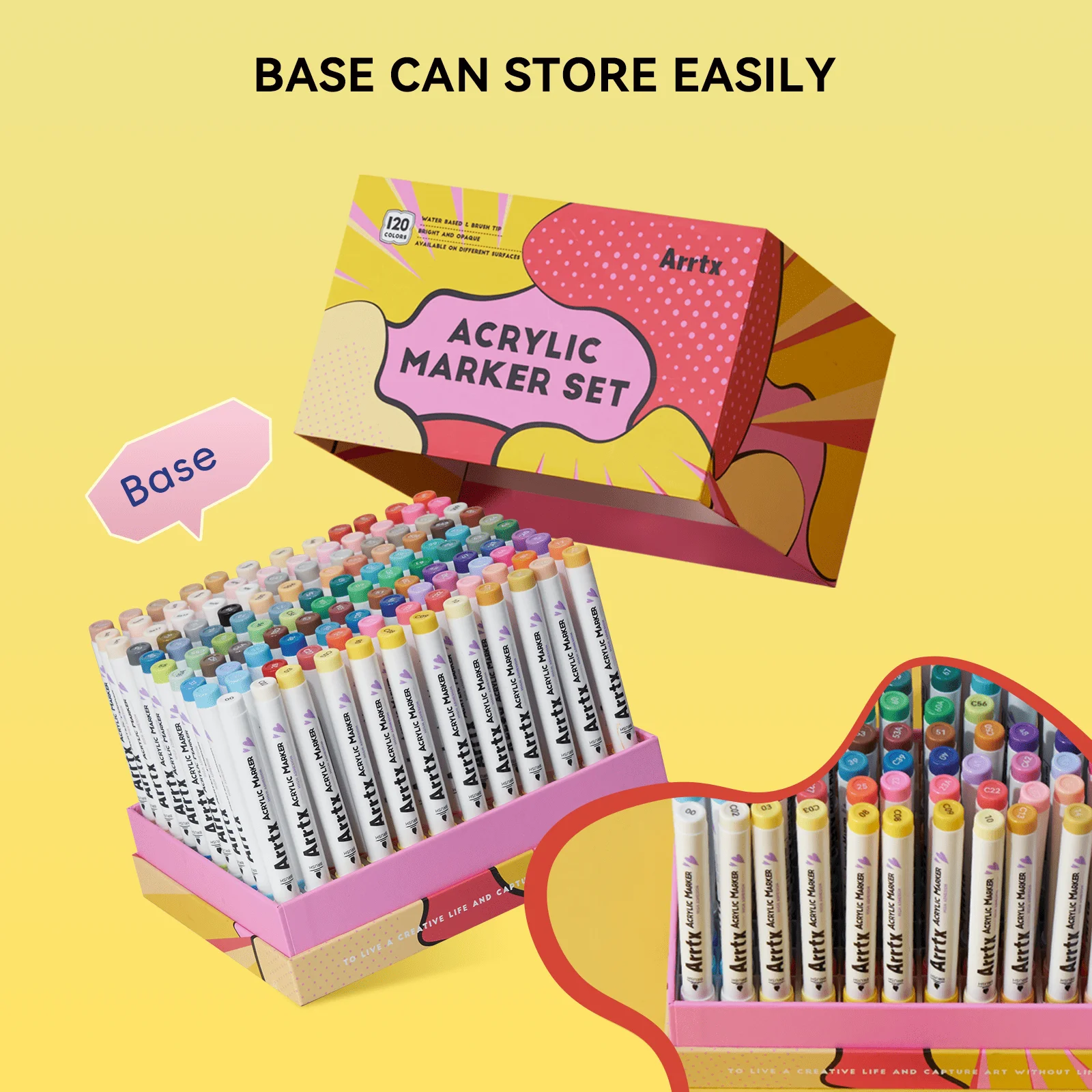 120 Colors Acrylic Marker Paint Pens Brush Tip Paint Marker for Rock Painting Wood Canvas DIY Crafts Making permanent markers acrylic paint markers