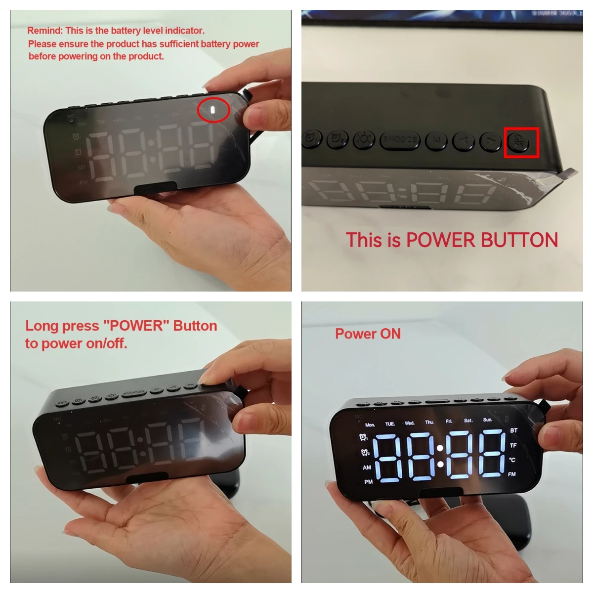 Bluetooth LED Alarm Clock 6