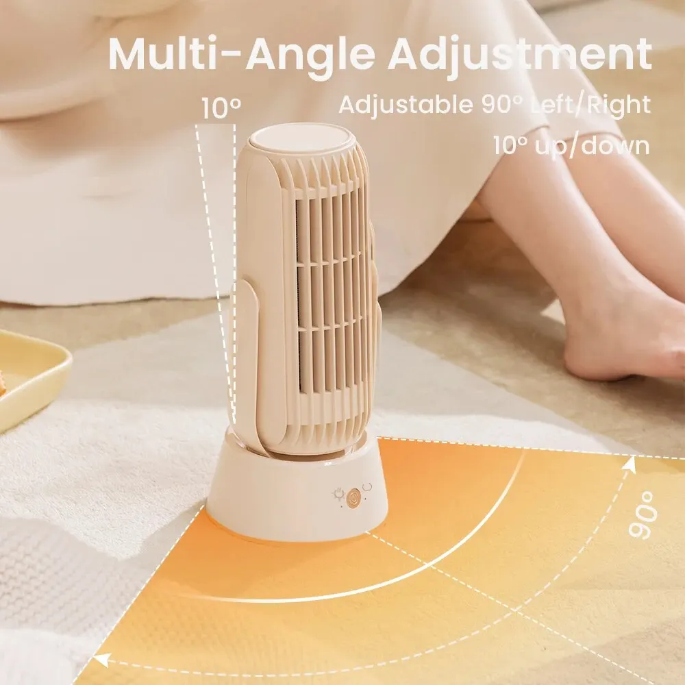 Portable PTC Ceramic Space Heater with Thermostat Electric Heater for Indoor Office, Desktop, and Home Use ,90° Head Shaking