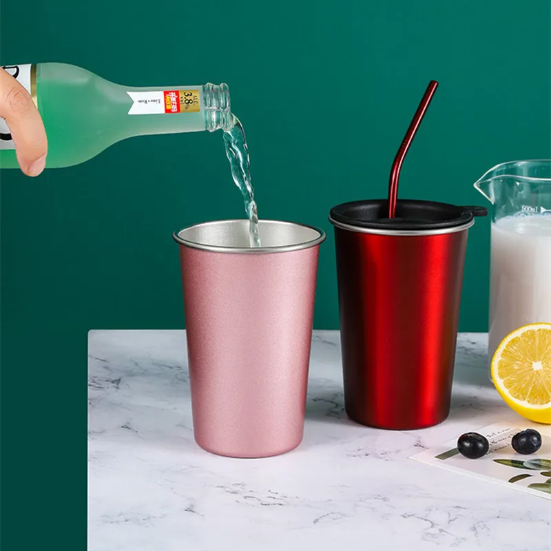 Stainless Steel Cups Beer Coffee Gargle Cold Water Drinks Use