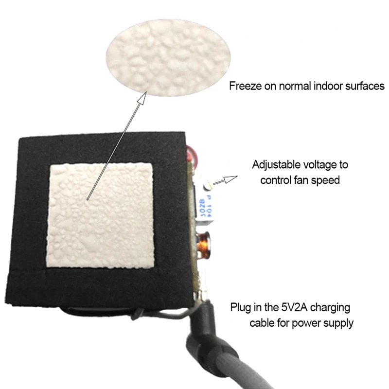 SR-01 5V DIY Mobile Phone Radiator Cooler Semiconductor Refrigeration Sheet Silent Tablet Cooling Artifact-A02P