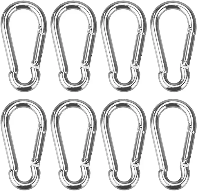 30 stks Metalen Snap Lanyard Clip Haak Karabijnhaak Camping Sluiting Gesp 23 mm, Zilver
