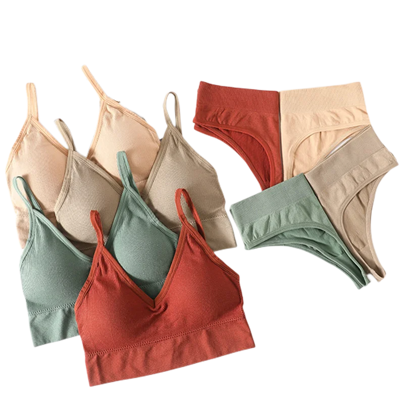 Women Bra And Panties Set Sports Bra Set Sexy G String Seamless Bra Thong Sexy Lingerie Set