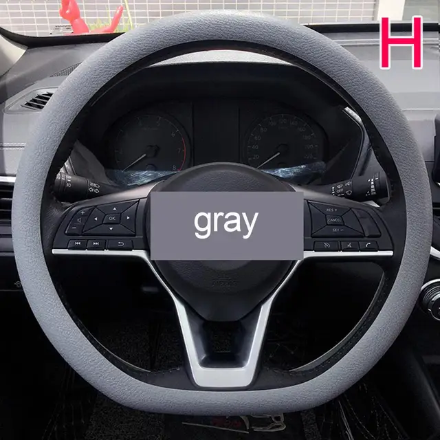 Car Universal Silicone Steering Wheel Cover Cool Anti-Slip Steering Wheel  Protector Soft Leather Texture Decor Auto Accessories - AliExpress