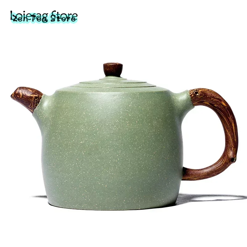 

Loiesag 400ml Yixing Raw Ore Green Mud Purple Sand Tea Pot Famous Handmade Seven Holes Effluent Zisha Teapots Beauty Health Pots