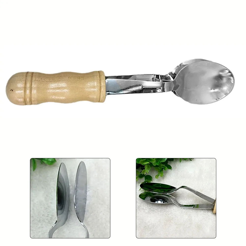 Description Picture 3 of itemPercussion Instrument Spoon Castanets Spoon Castanets Musical Spoons Wooden Handle Great Gifts Practical To Use Brand New