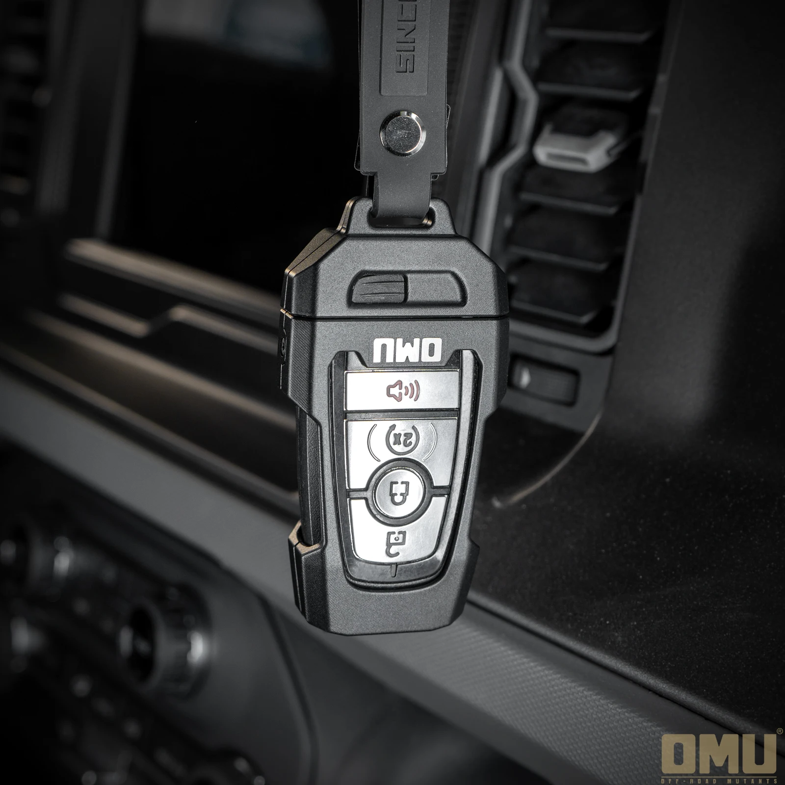 포드 브롱코 랩터 엣지 퓨전 익스플로러 F-150 스마트 키 3/4 버튼용 OMU 4x4 알루미늄 키 폴딩 커버 키 케이스 쉘 보호대