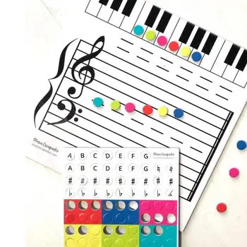 1 Set utile lavagna musicale adesivi per Note attraenti lavagna magnetica tavola didattica magnetica per giocattoli musicali