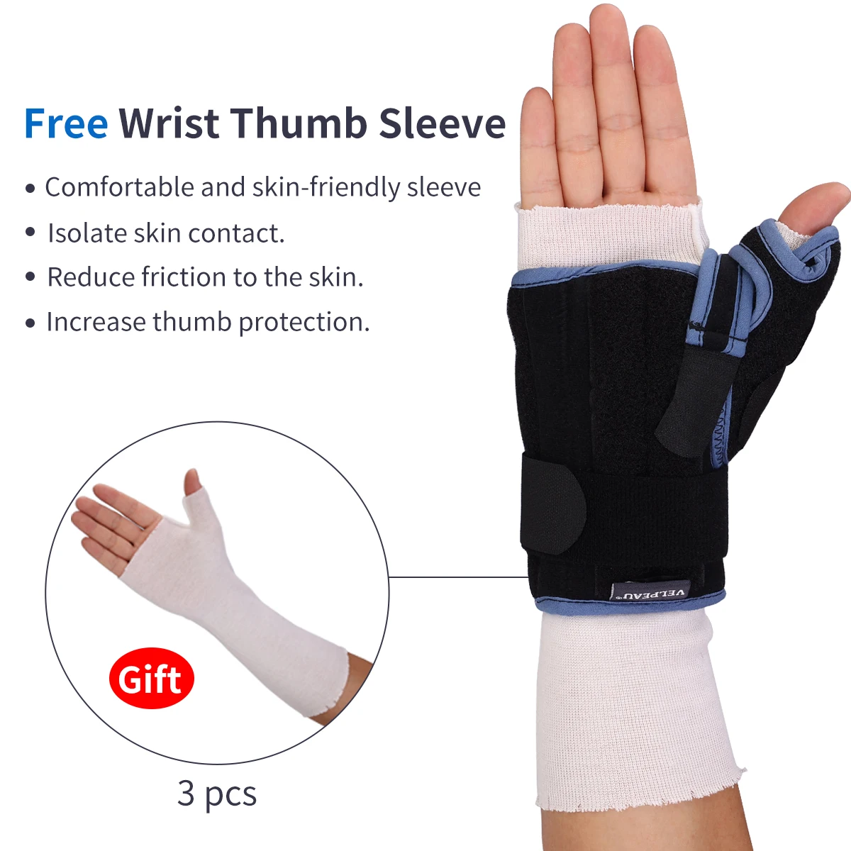 Velpeau Thumb And Wrist Splint For Tenosynovitis Hand Brace To Relieve
