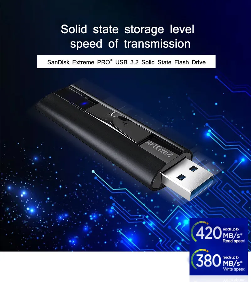 Sandisk Pro Usb 3.2 Solid State Flash Drive Pen Drive Up To 420mb/s Original Usb Flash Drive Z880 Pendrive - Usb Flash Drives - AliExpress