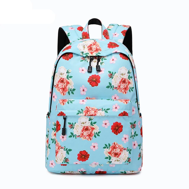 Children's School Backpack Flower Print 