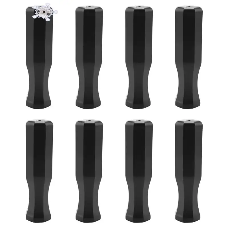 Table Football Machine Accessories Foosball Handle Grips Octagonal Plastic Handles For Standard Table Feet (8 Pack)