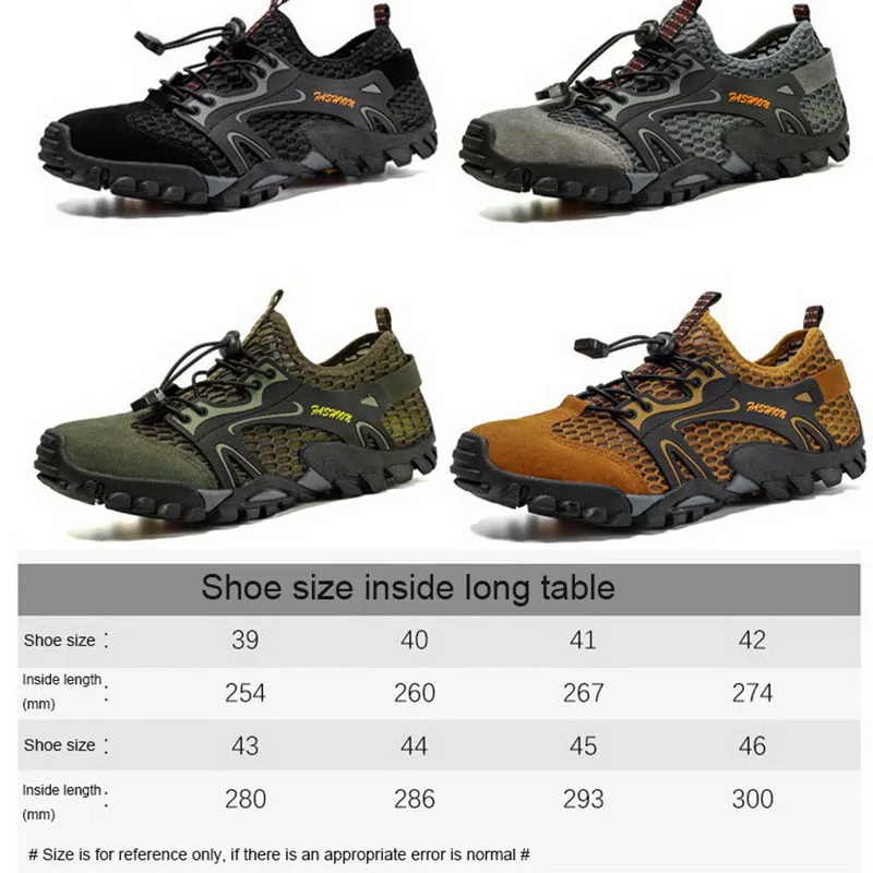 Breathable Beach Wading Shoes Training Sneakers Caminhadas Trekking Shoes for Women Summer Outdoor Non-slip Hiking Shoes Men