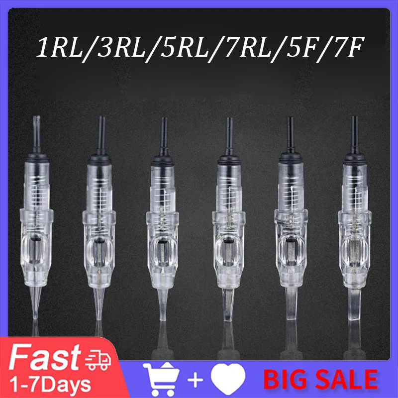 10pcs Easy Click Permanent Makeup Needles 1/2/3/5RL Cartridge Needle for Microblading Eyebrow Lips Tattoo Sterilized |
