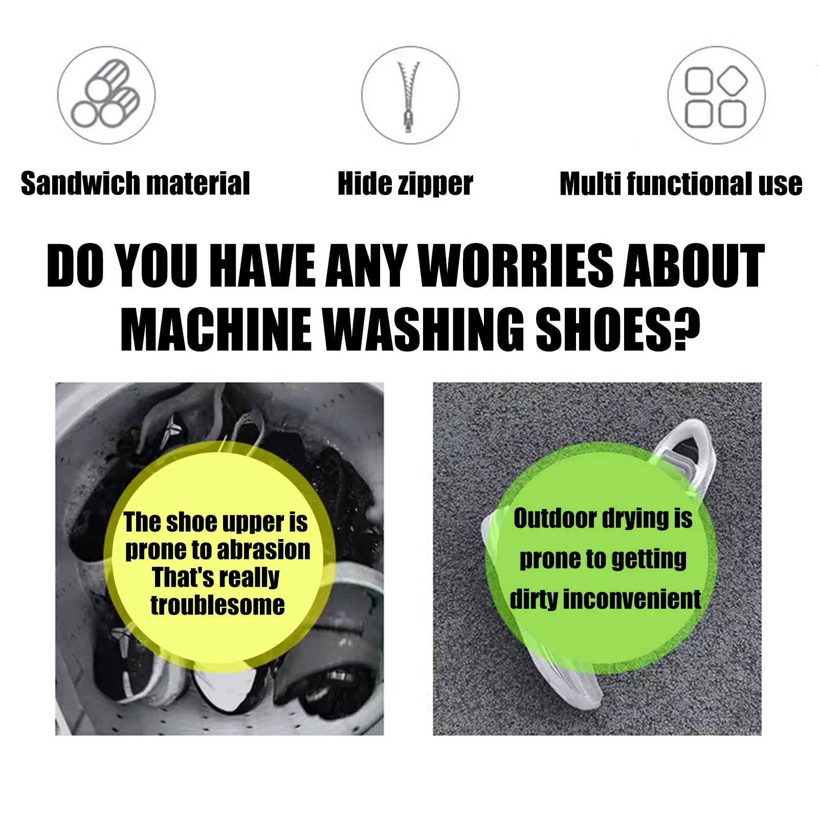 Shoe Washing Machine Bag Effectively Removing Dirt with Comprehensive  Suitable for Home Hotel Dormitory 3