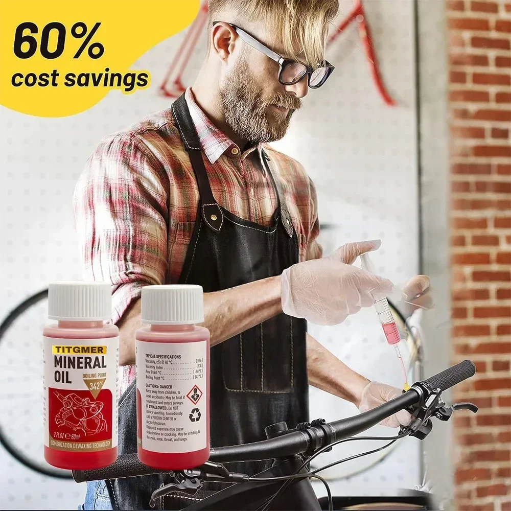 Description Picture 3 of itemMineral Oil for Bicycle Brakes 60ml Fluid Mountain Bike Hydraulic Disc Brake Bleeding Kit for Shimano 27Rd Bicycle Accessories