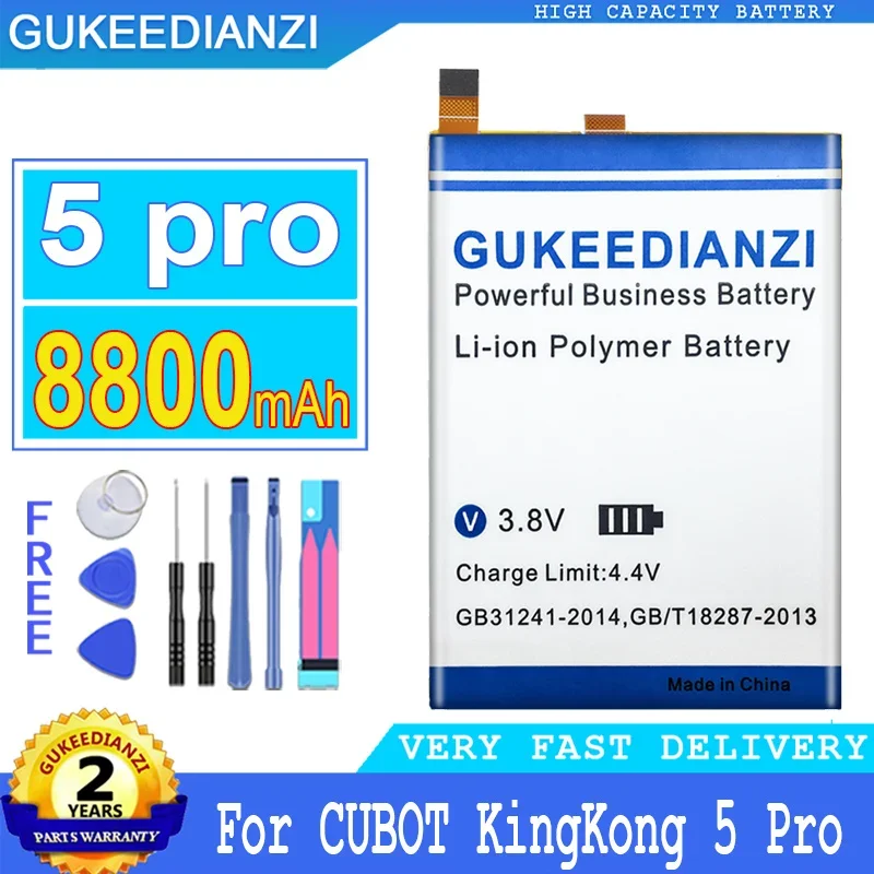 

GUKEEDIANZI Battery for CUBOT King Kong 5 Pro, Kong5 Pro, Big Power Battery, 8800mAh