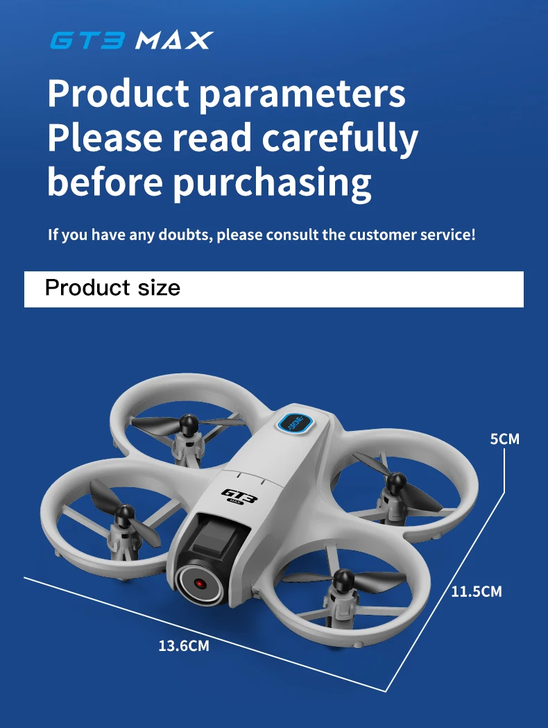 2025 GT3 RC Drone 8K 5G Professional HD Aerial Photography Obstacle Avoidance Remote Control Aircraft Dual Camera Quadcopter