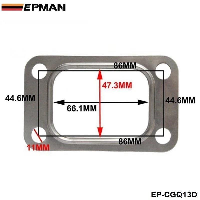 Exhaust Gasket EPMAN 10PCS/LOT T3 T34 T35 T38 GT35 GT35R Turbo Turbine Inlet Manifold Gasket 304 Stainless Steel EP-CGQ13D