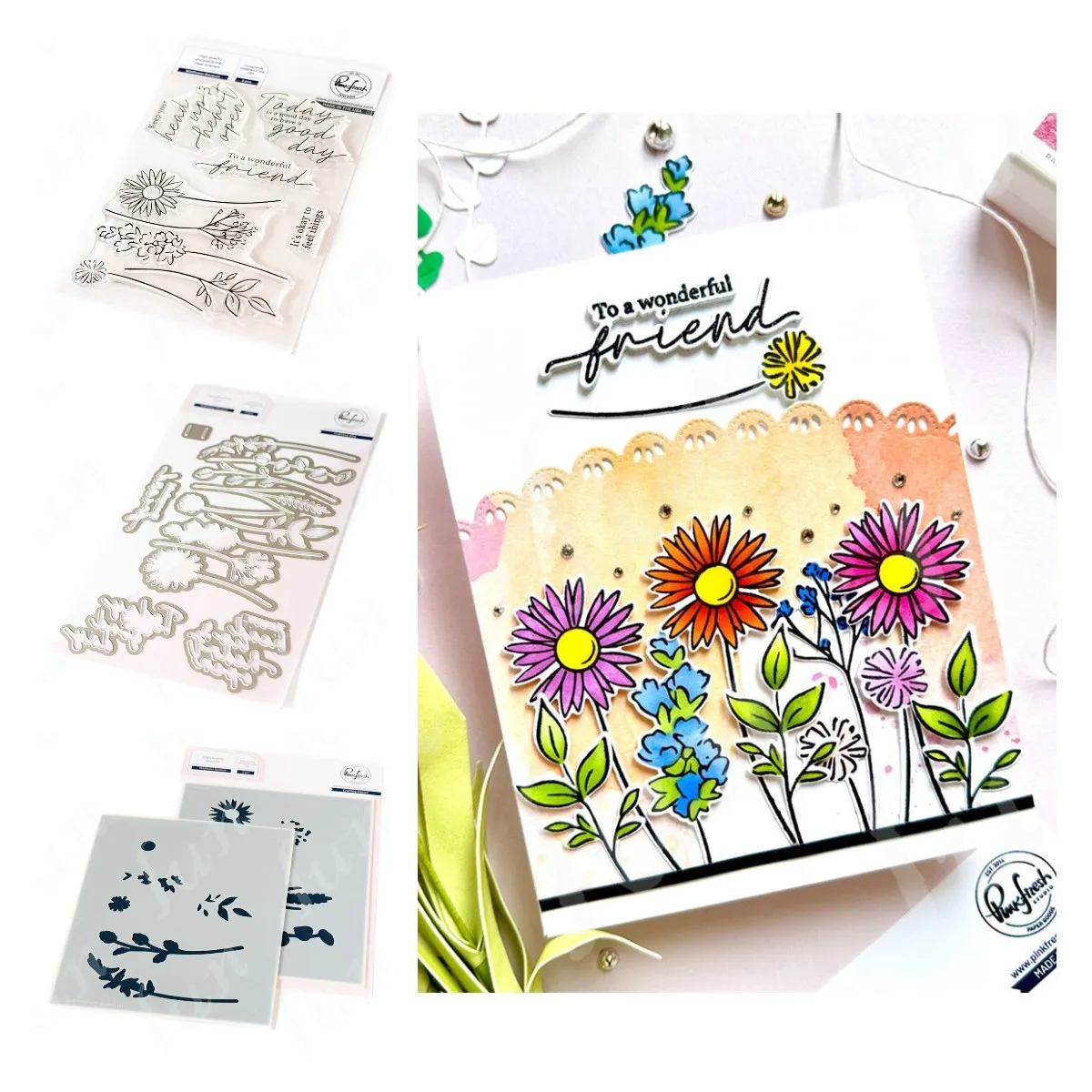

Wildflower Bouquet Metal Cutting Dies Silicone Stamps Stencils Scrapbooking New DIY Paper Card Embossing Craft Supplies 2024