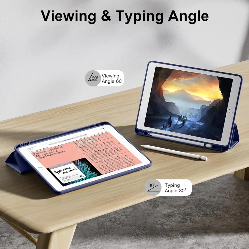 Premium Smart Tablet Case with Pencil Holder and Auto Sleep/Wake Function