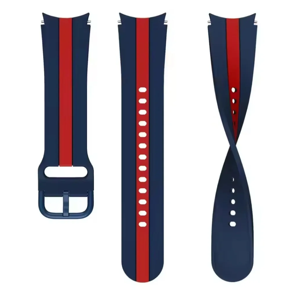 Dual-Color Silicone Strap - Comfortable Watch Band Bracelet