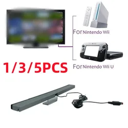 1/3/5pc 20cm Sensor Bar For Wii Replacement Wired Infrared Ray Sensor Bar For Nintendo Wii/Wii U Console With 2m  Extension Cord