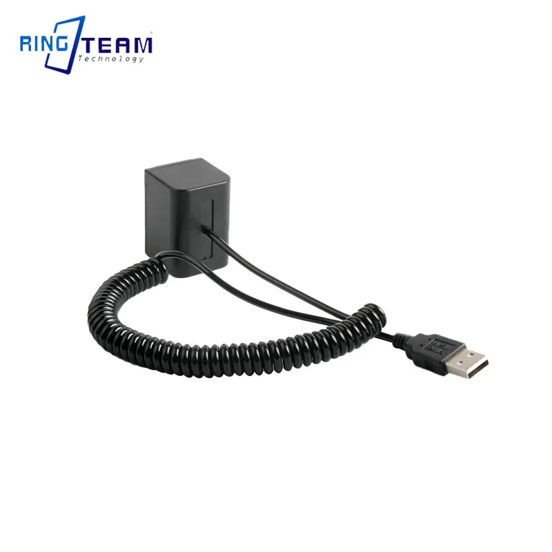 Coiled Cable USB to NP-F NP-FV70 NP-FV90 FV100 FV30 FV40 FV50 Dummy Battery for Sony DVD SR HC Serial Cameras & Light & Monitor