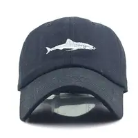 Baseball Caps Shark Snapback Man Cap Baseball Cap Hip Hop Embroidery Curved Strapback Sad Hat Summer Fish Sun Hat Cap 2