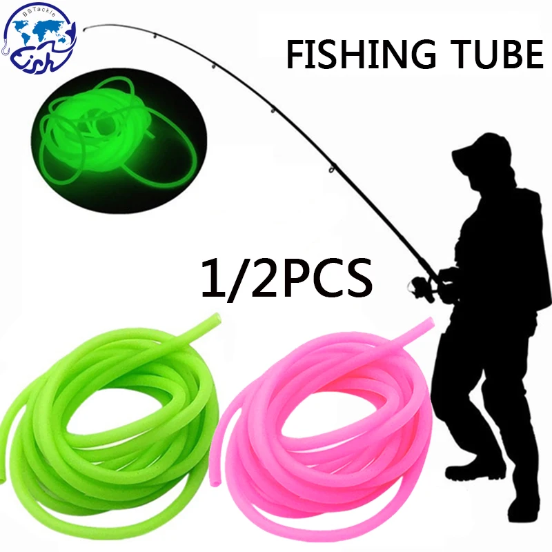 

2M Green Soft Silicone Fishing Luminous Tube 3/4MM Luminous Silicone Tube Luminous Rubber Fishing Accessories