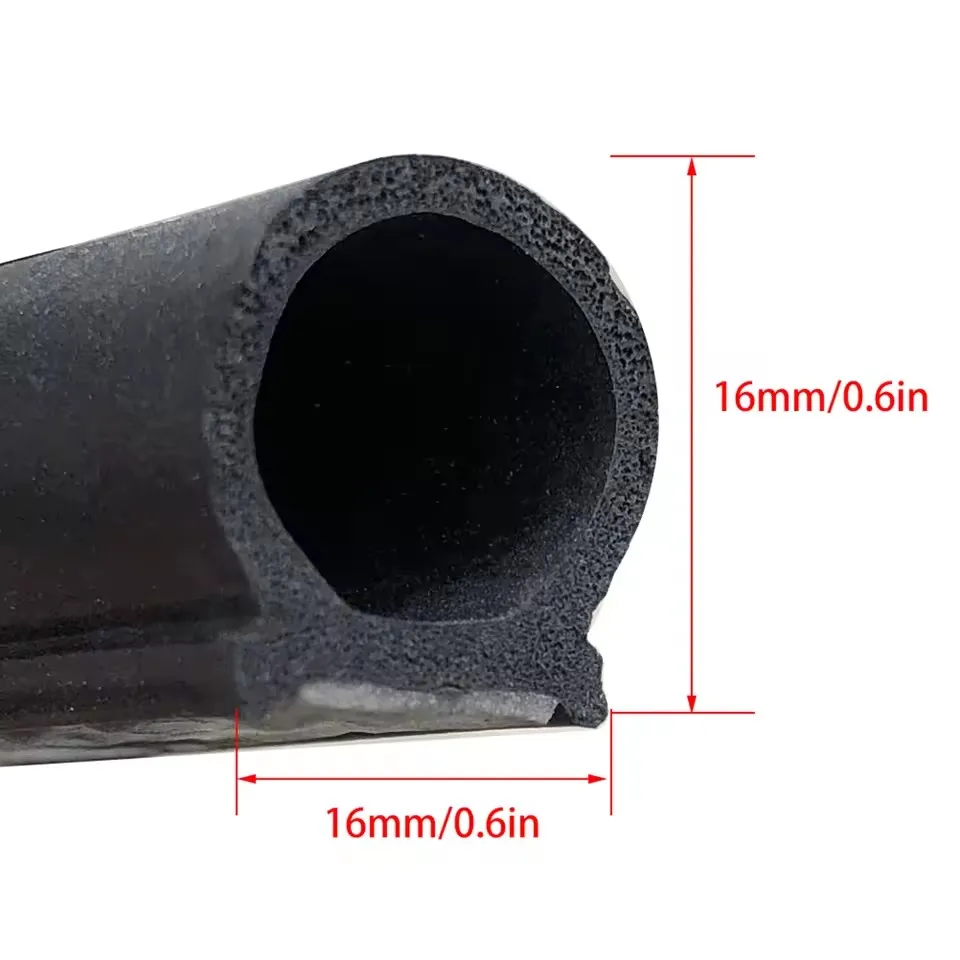 Universal 5M Car Door Rubber Seal Strip - D Type Noise Insulation & Waterproof Auto Accessory
