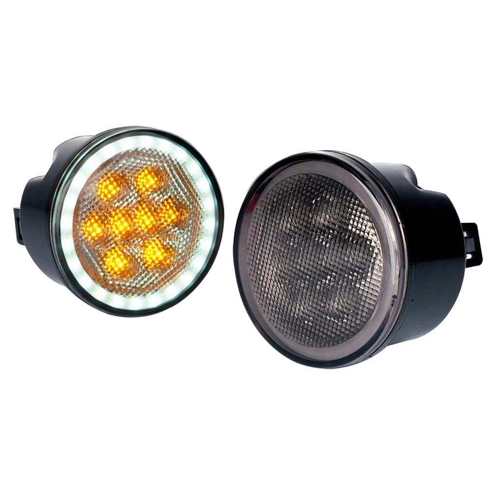 Indicatori Di Direzione Per Auto A Led Bianchi Ambra 2*12V Per Jeep Wrangler Jku Wrangler Jk Jku Sport Jku Wrangler Sahara/Willy Wheeler