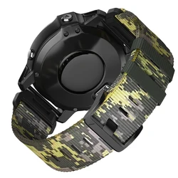 Nylon Sports QuickFit Braided Watch Strap - 22mm/26mm - 1PCS 26mm QuickFit (A - Camo Yellow)