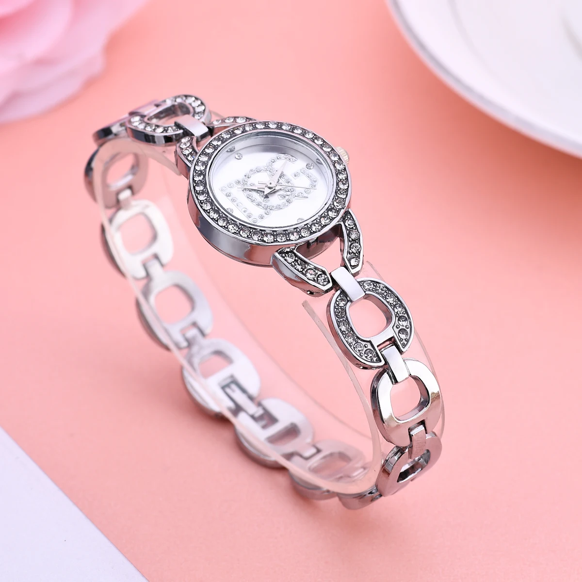 Luxury Brand Women watches electronic watch rhinestone fashion full steel bracelet watch casual boutique ladies dress elegant quartz wristwatch