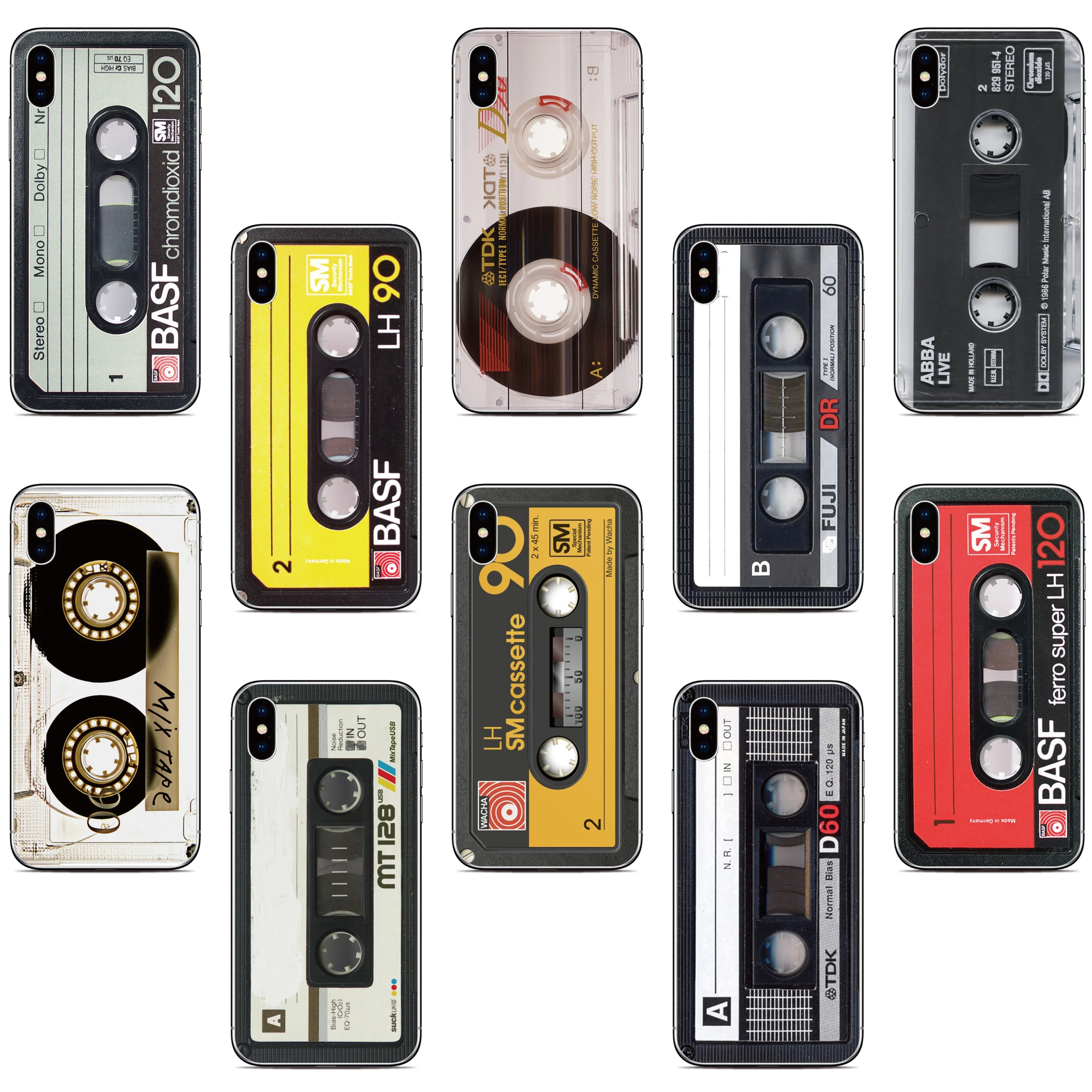 Music Tape Back Cover For Sony Xperia 1 5 10 II III IV V 2023 XZ5 XZ4 XZ3 XZ2 XA2 Plus XA3 Ultra L4 L3 L2 E5 Z5 Phone Case