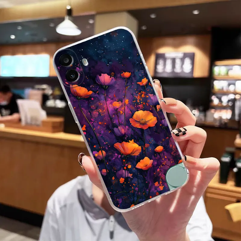 Clear Shockproof Soft Silicone Back Cover Case with Cat Design for CMF Phone 1 2A Plus and Phone 2 2A 5G