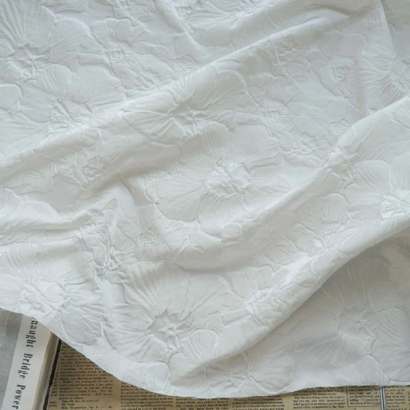 Textured Yarn Dyed Jacquard Fabric Spring Autumn Womens Camisole Peony Embossed Sustainable Fashion Design Apparel Accessories - Image 5