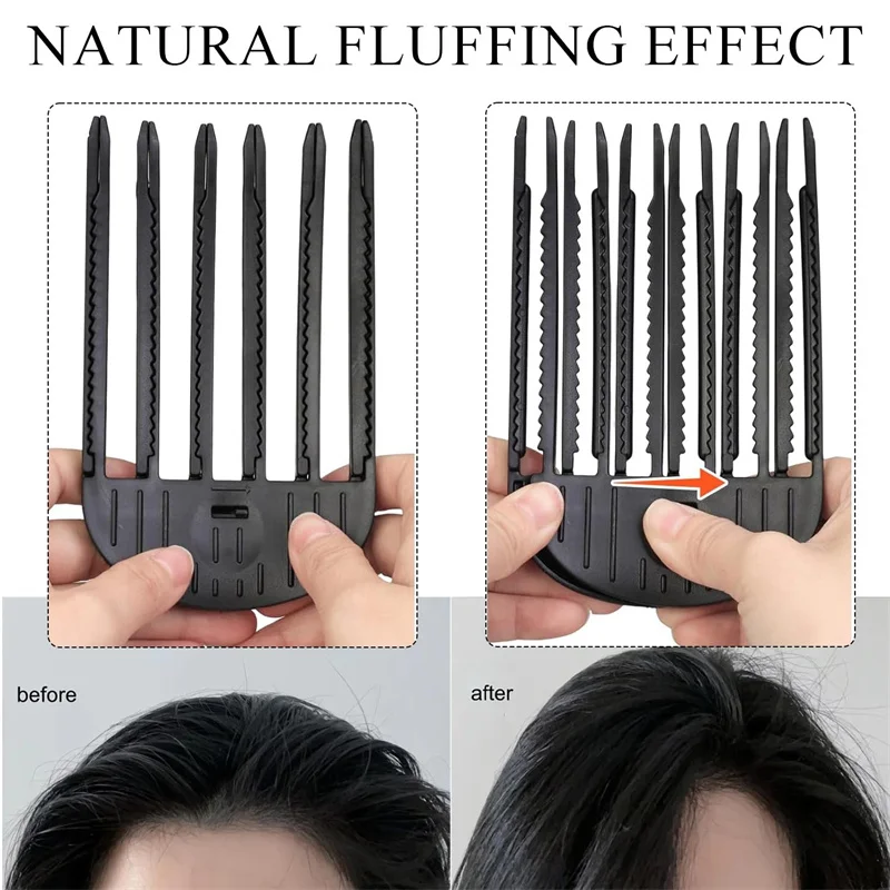 2/3pcs Fluffy Texture Styling Comb Volumizing Wide-Tooth Hair Styling Tools Natural Curling Perm Fluffy Bangs Clips hair clips,hair accessories