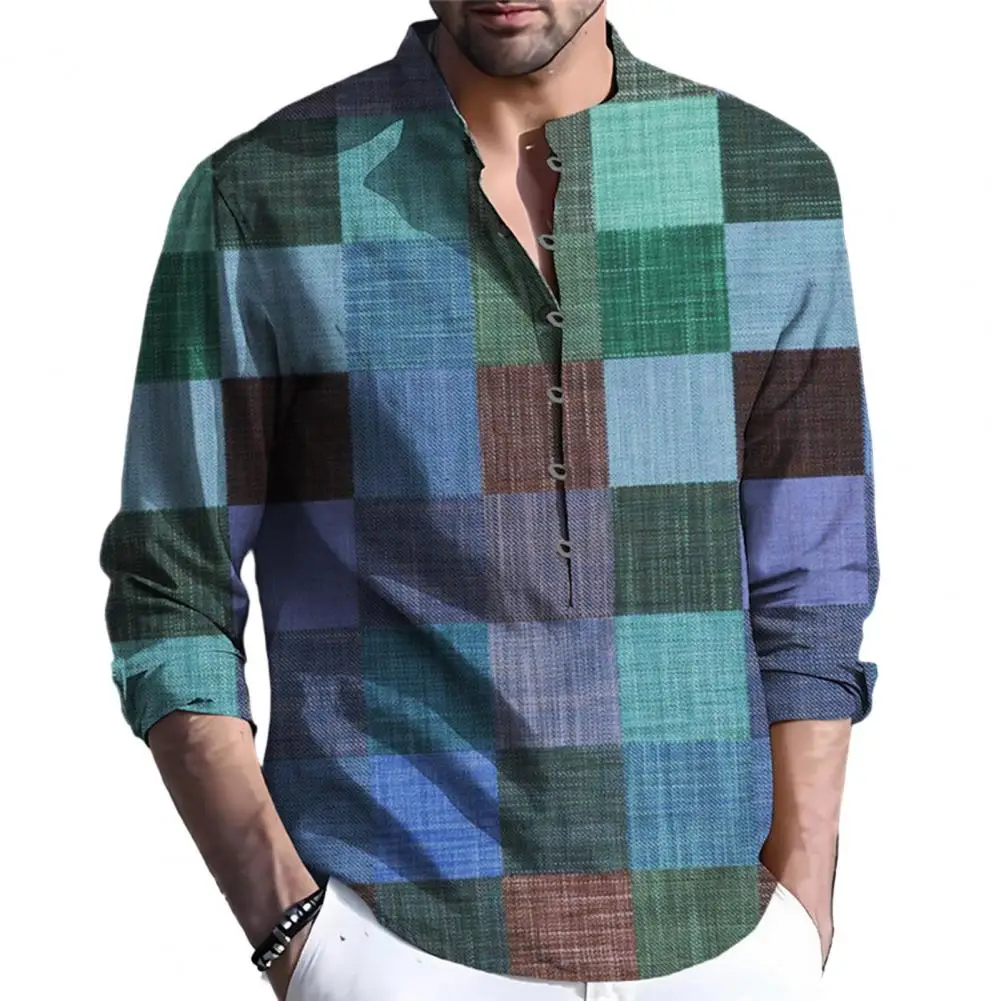 

Men's Shirt Classic Button-Down Spring Autumn Casual Retro Design Versatile Shirt Male Handsome Men's Shirts