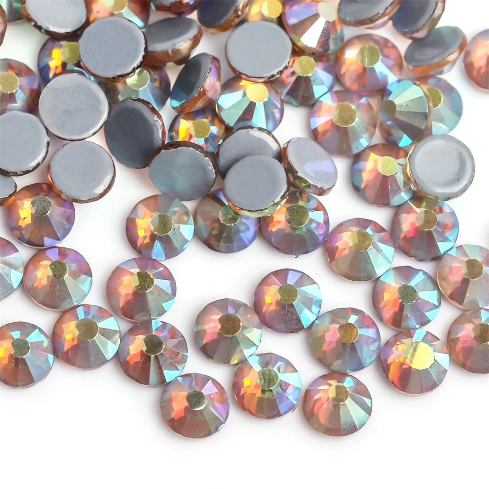New Purple Velvet Crystal AB Better DMC Hot Fix Rhinestones,Glass Strass Hotfix Iron On Rhinestones Sewing & Fabric Decorations