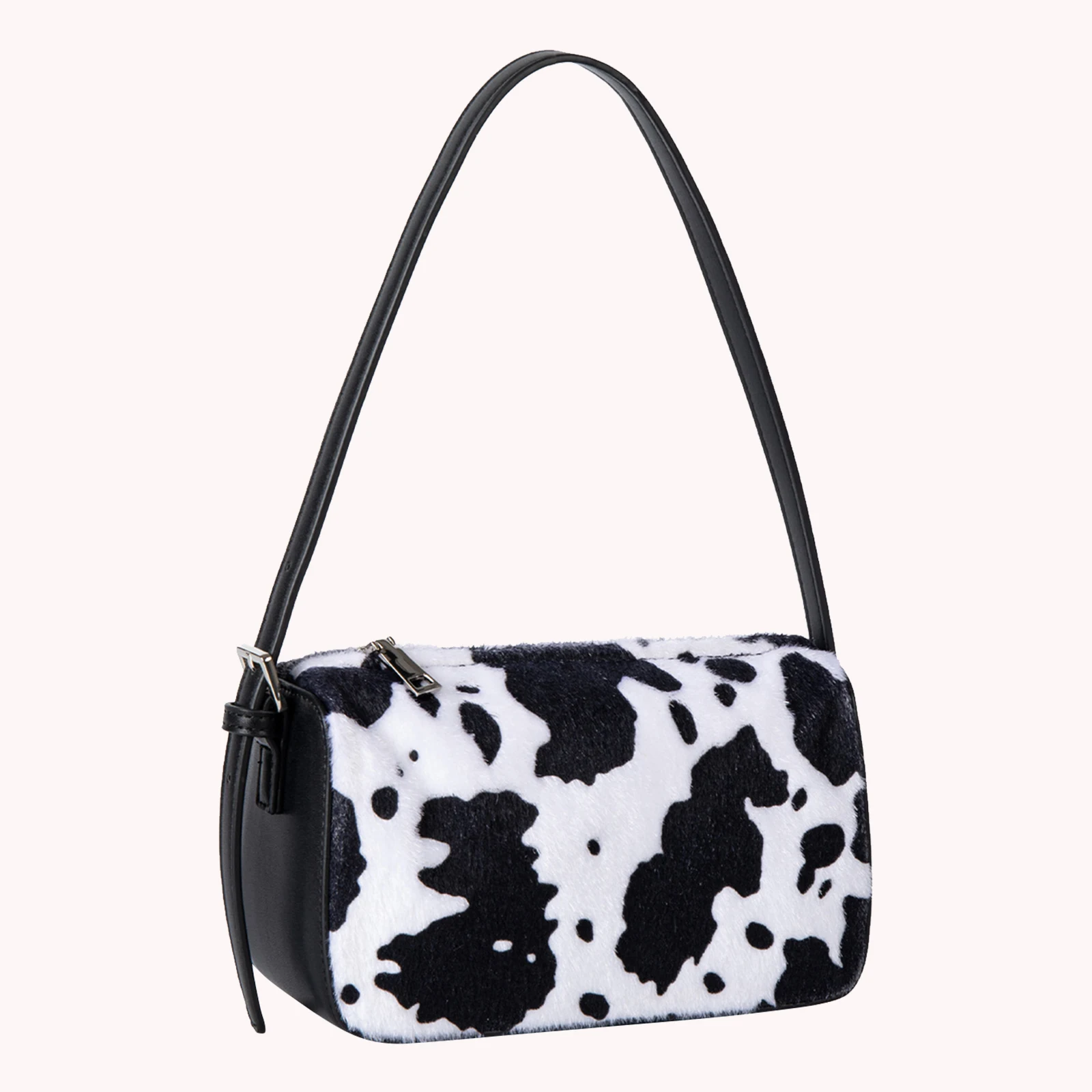 Cow Pattern Shoulder Bag Large Underarm Bag Fashion Square Bag for Women Work Shopping Travel Daily