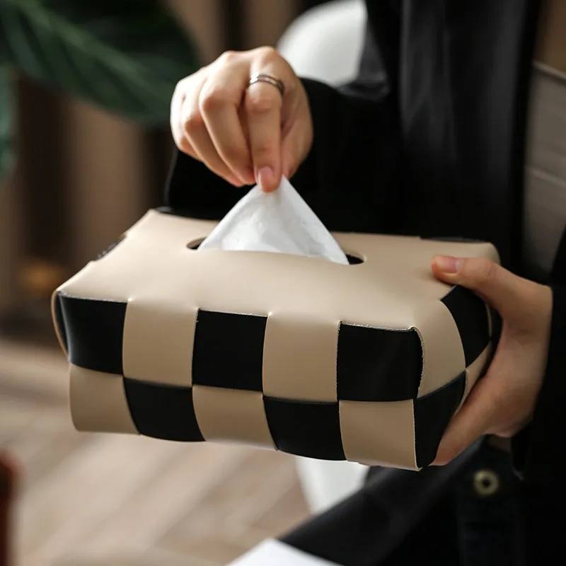 DIY 티슈케이스 Table Napkin Rings Box Storage Wet Tissue Paper Tissues/Wipes Leather Tissue Box for Car Organizer Boxes Holder Cover