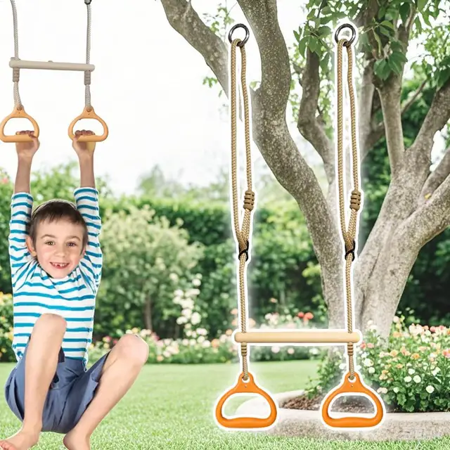 Heavy-Duty Swing Gymnastic Rings - 3 Pack Purple Ninja Rings For Obstacle Courses, 300 Lb Capacity, Outdoor/Indoor Play