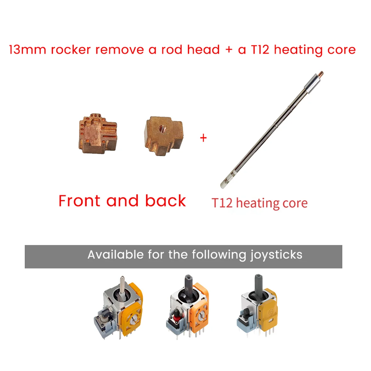 13mm Special Removable Joystick Soldering Iron Tip T12 Heating Core For PS5 PS4 Xbox Switch Pro Controller Joystick joystick soldering iron tip